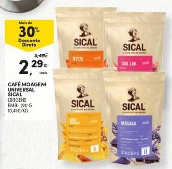 Continente Café Moagem Universal Sical 220g promoção