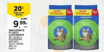Continente Absorvente P/Gato Continente 15L promoção
