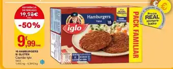 Intermarché Hamburguers 18 S/Glúten promoção