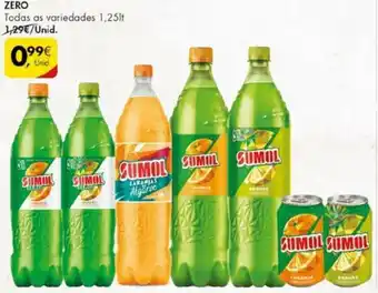 Pingo Doce Sumol Zero 1,25L promoção