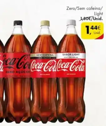 Pingo Doce Coca Cola Zero/Sem Cafeína/Light 1,75lt promoção