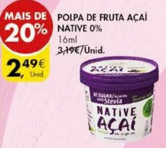 Pingo Doce Polpa de Fruta Açaí Native 16ml promoção
