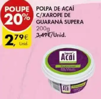 Pingo Doce Polpa de Açaí C/Xarope de Guaraná Supera 200g promoção