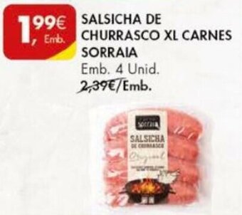 Pingo Doce Salsicha de Churrasco XL Carnes Sorraia 4 Unid promoção