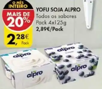 Pingo Doce Yofu Soja Alpro 4x125g promoção