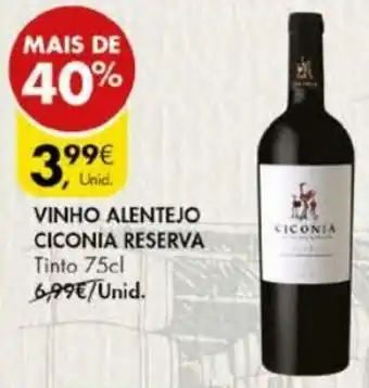 Pingo Doce Vinho Alentejo Ciconia Reserva 75cl promoção