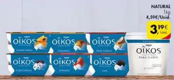 Pingo Doce Iogurte Grego Oîkos Natural 1kg promoção