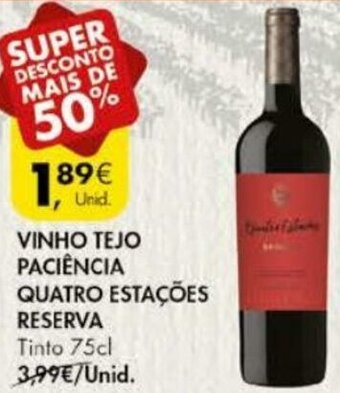 Vinho Tejo Paciência Quatro Estações Reserva 75cl