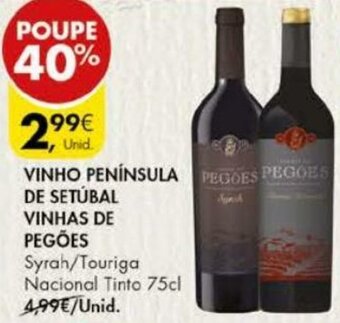 Pingo Doce Vinho Península de Setúbal Vinhas de Pegões 75cl promoção