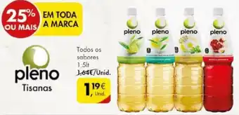 Pingo Doce Pleno Tisanas 1,5lt promoção