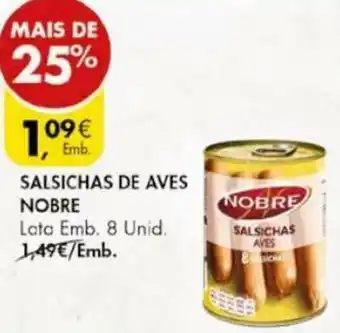 Pingo Doce Salsichas de Aves Nobre 8 Unid promoção