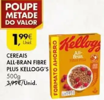 Pingo Doce Cereais All-Bran Fibre Plus Kellogg's 500g promoção