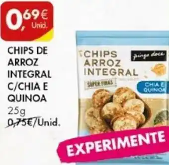 Pingo Doce Chips de Arroz Integral C/ Chia e Quinoa 25g promoção