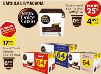 Pingo Doce Cápsulas Dolce Gusto 16 Cápsulas promoção