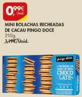 Pingo Doce Mini Bolachas Recheadas de Cacau Pingo Doce 210g promoção