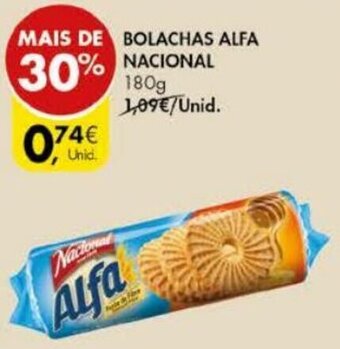 Pingo Doce Bolachas Alfa Nacional 180g promoção