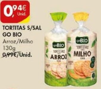 Tortitas S/Sal Go Bio 130g