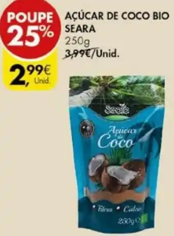 Pingo Doce Açúcar de Coco Bio Seara 250g promoção
