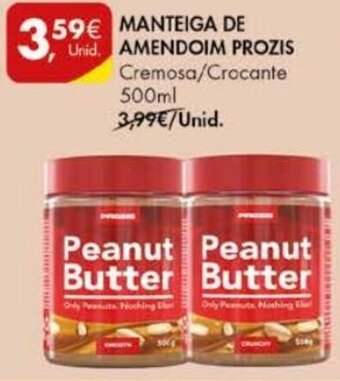 Pingo Doce Manteiga de Amendoim Prozis 500ml promoção