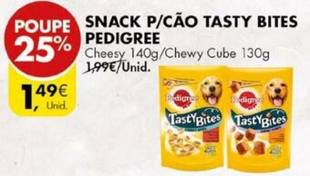 Pingo Doce Snack P/Cão Tasty Bites Pedigree 140g/130g promoção