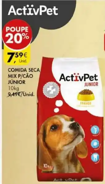Pingo Doce Comida Seca Mix P/Cão Júnior 10kg promoção