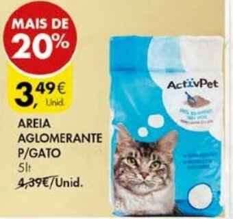Pingo Doce Areia Aglomerante P/Gato 5lt promoção