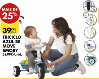 Pingo Doce Triciclo Azul Be Move Smoby promoção