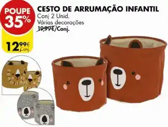 Pingo Doce Cesto de Arrumação Infantil 2 Unid promoção