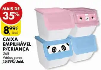 Pingo Doce Caixa Empilhável P/Criança 36lt promoção