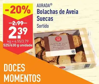 ALDI Aurada Bolachas de Aveia Suecas 525/630g promoção