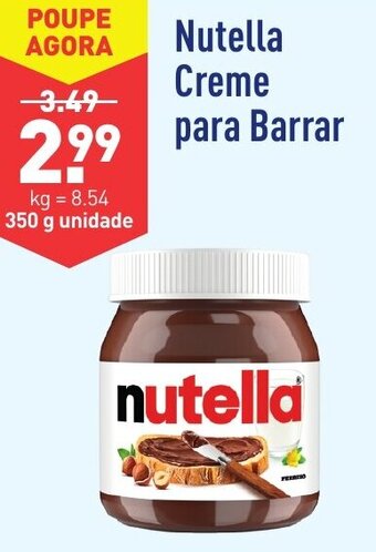 ALDI Nutella Creme para Barrar 350g promoção