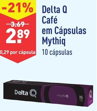 ALDI Delta Q Café em Cápsulas Mythiq 10 cápsulas promoção