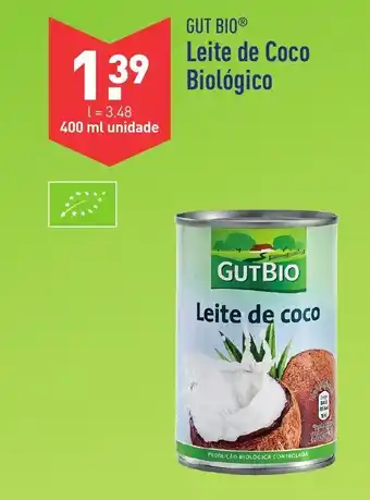 ALDI Gut Bio Leite de Coco Biológico 400ml promoção