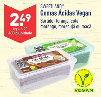 ALDI Sweetland Gomas Ácidas Vegan 400g promoção