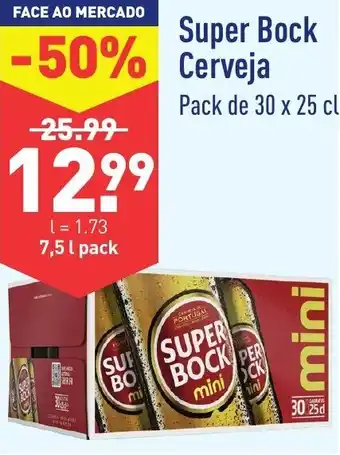 ALDI Super Bock Cerveja Mini 30x25cl promoção