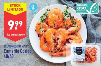ALDI Tesouros Do Mar Camarão Cozido 40/60 1kg promoção