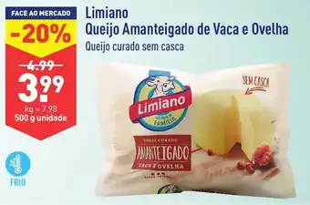 ALDI Limiano Queijo Amanteigado de Vaca e Ovelha 500g promoção