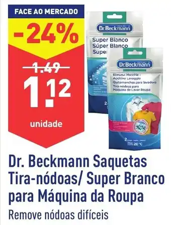 ALDI Dr. Beckmann Saquetas Tira-nódoas/Super Branco para Máquina da Roupa promoção