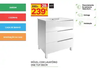 Leroy Merlin Móvel com Lavatório One Tuy 80cm promoção