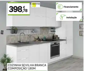 Cozinha Sevilha Branca Composição 1,80m