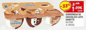 Spar Sobremesa de Chocolate Leite Danette 6 x 70g promoção