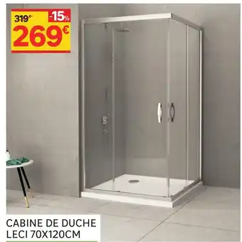 Leroy Merlin Cabine de Duche Leci 70x120cm promoção