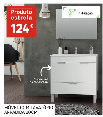 Leroy Merlin Móvel com Lavatório Arrábida 80cm promoção