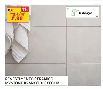 Leroy Merlin Revestimento Cerâmico Mystone Branco 31,6x60cm promoção