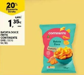 Continente Batata Doce Frita Continente 150g promoção