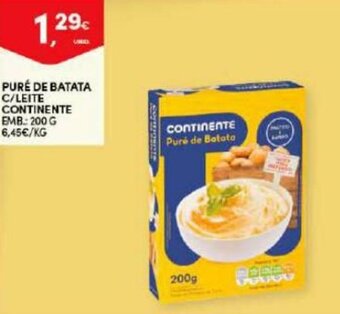 Continente Puré de Batata c/Leite Continente 200g promoção