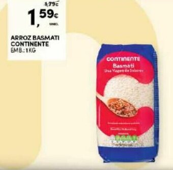 Continente Arroz Basmati Continente 1kg promoção