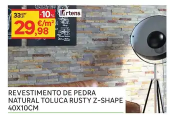 Leroy Merlin Revestimento de Parede Natural Toluca Rusty Z-Shape 40x10cm promoção