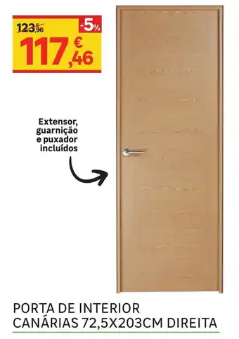 Leroy Merlin Porta de Interior Canárias 72,5x203cm Direita promoção