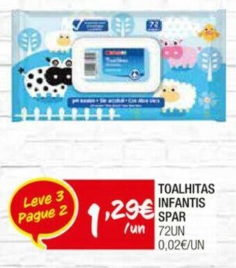 Toalhitas Infantis Spar 72un